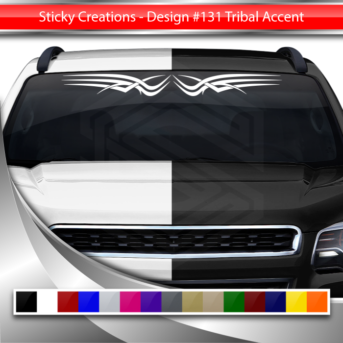 Design #131 Tribal Accent Decal Sticker Windshield Window Vinyl Graphic Banner Decoration 36"x4.25"+