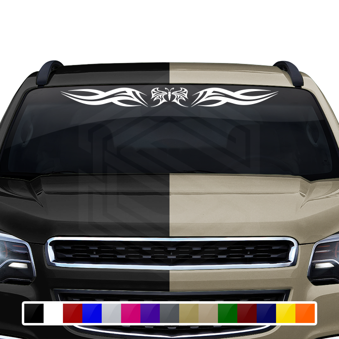 #140 BUTTERFLY Decal Sticker Windshield Window Vinyl Graphic Banner Tribal Accent Design 36"x4.25"+