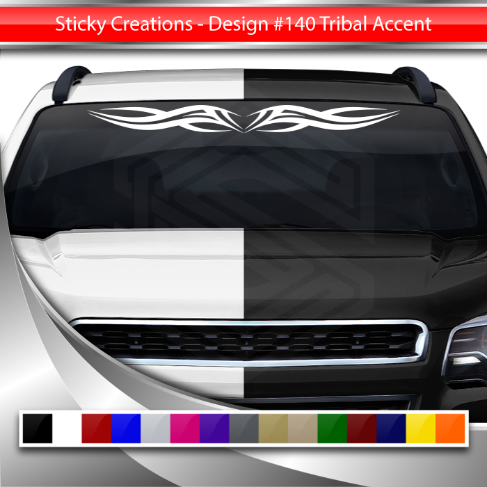 Design #140 Tribal Accent Decal Sticker Windshield Window Vinyl Graphic Banner Decoration 36"x4.25"+