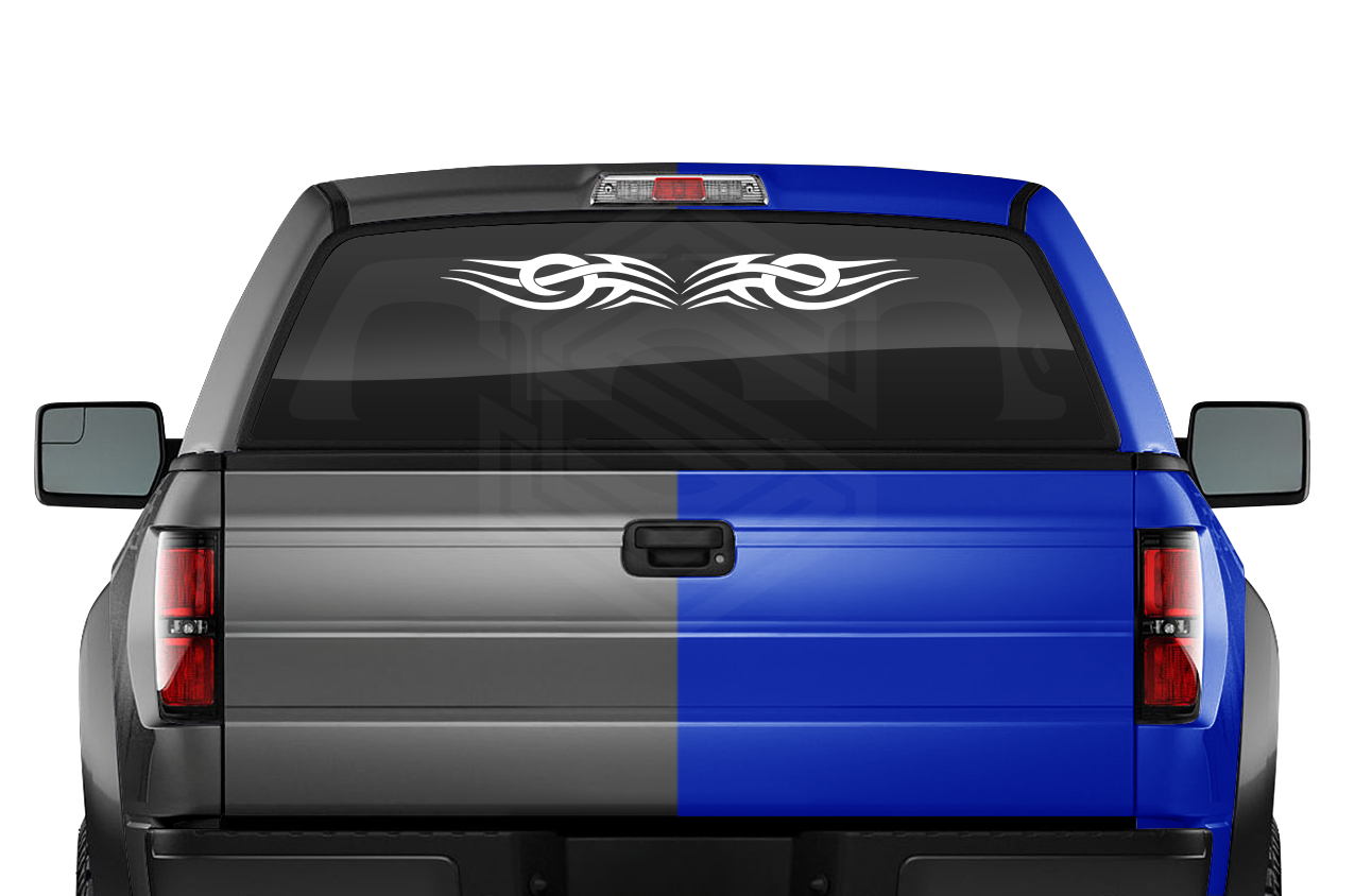 Design #147 Tribal Scroll Decal Sticker Windshield Window Vinyl Graphic Banner Decoration 36"x4.25"+
