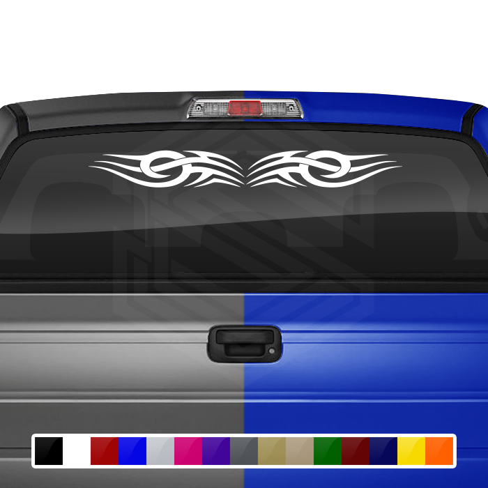 Design #147 Tribal Scroll Decal Sticker Windshield Window Vinyl Graphic Banner Decoration 36"x4.25"+