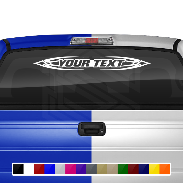 #150 Custom Text Personalized Decal Sticker Windshield Window Vinyl Graphic Banner Decoration Tribal Decor Design 36"x4.25"+