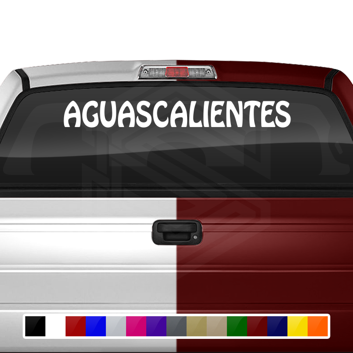 AGUASCALIENTES AGU Mexico Decal Sticker Windshield Window Vinyl Graphic Banner Text Font-Hoboes 36"x4.25"+