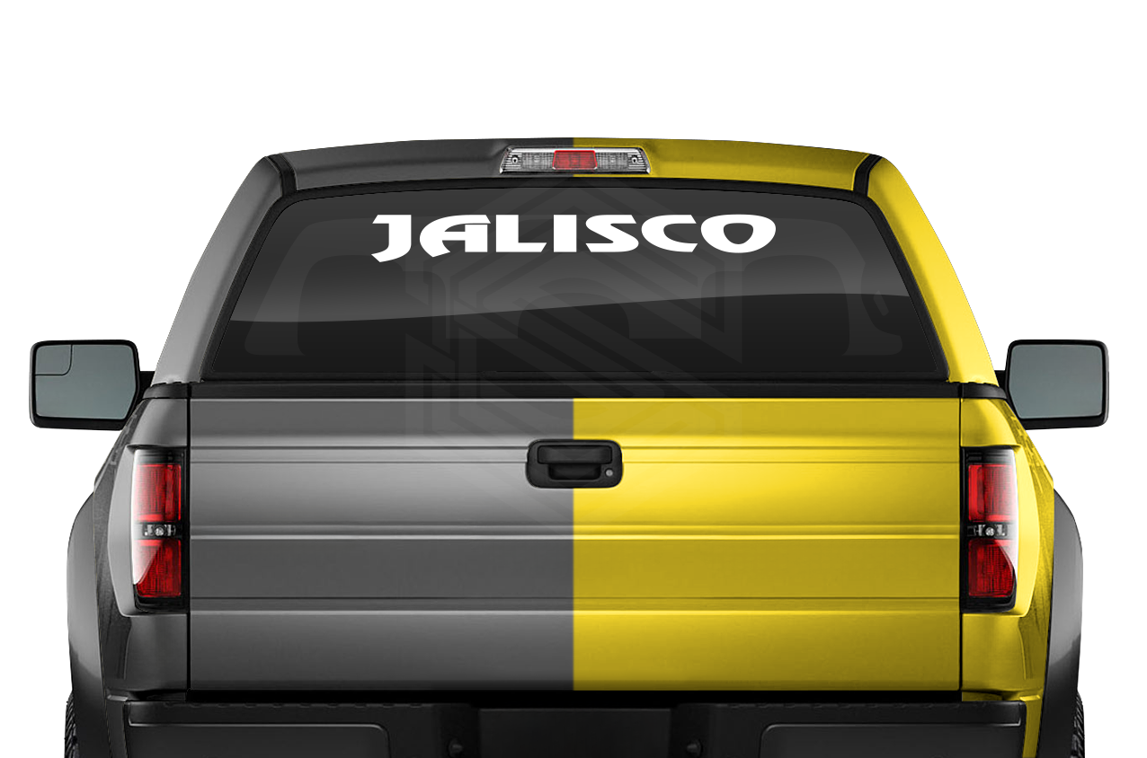 JALISCO JAL Mexico Decal Sticker Windshield Window Vinyl Graphic Banner Text Font-Review Caps 36"x4.25"+