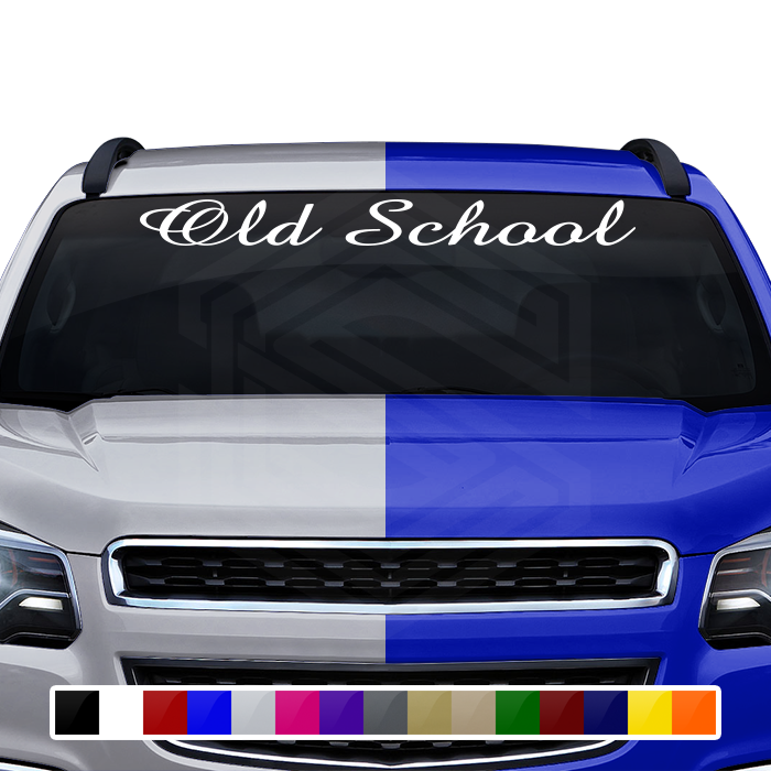 OLD SCHOOL Decal Sticker Windshield Window Vinyl Graphic Banner Text Font-Amaze 36"x4.25"+