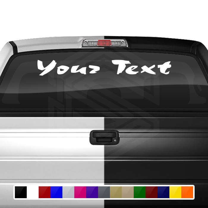 Font Choc #1022 - CUSTOM PERSONALIZED Name Text Letters Decal Sticker Windshield Window Vinyl Graphic Banner 36"x4.25"+
