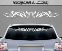 Design #101 Butterfly - Windshield Window Tribal Accent Vinyl Sticker Decal Graphic Banner 36"x4.25"+