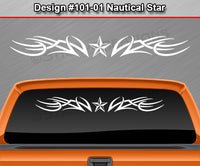 Design #101 Nautical Star - Windshield Window Tribal Accent Vinyl Sticker Decal Graphic Banner 36"x4.25"+
