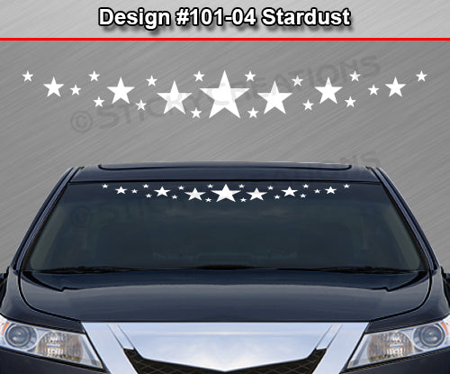 Design #101-04 Stardust - Windshield Window Vinyl Decal Sticker Graphic Banner 36"x4.25"+