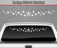 Design #103-01 Stardust - Windshield Window Vinyl Decal Sticker Graphic Banner 36"x4.25"+