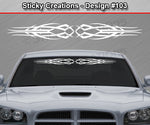 Design #103 - 36"x4.25" + Windshield Window Tribal Scallop Vinyl Sticker Decal Graphic Banner