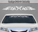 Design #105 Butterfly - Windshield Window Tribal Spikes Vinyl Sticker Decal Graphic Banner 36"x4.25"+