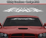Design #105 - 36"x4.25" + Windshield Window Tribal Spikes Vinyl Sticker Decal Graphic Banner