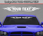 Design #106 Your Text - Custom Personalized Windshield Window Tribal Vinyl Sticker Decal Graphic Banner 36"x4.25"+