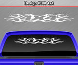 Design #108 4x4 - Windshield Window Tribal Flame Vinyl Sticker Decal Graphic Banner Truck 36"x4.25"+