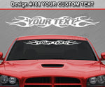 Design #108 Your Text - Custom Personalized Windshield Window Tribal Flame Vinyl Sticker Decal Graphic Banner 36"x4.25"+