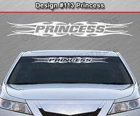Design #113 Princess - Windshield Window Tribal Flame Vinyl Sticker Decal Graphic Banner 36"x4.25"+