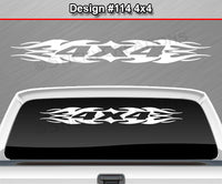 Design #114 4x4 - Windshield Window Tribal Flame Vinyl Sticker Decal Graphic Banner Truck 36"x4.25"+