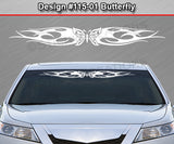 Design #115 Butterfly - Windshield Window Tribal Flame Vinyl Sticker Decal Graphic Banner 36"x4.25"+