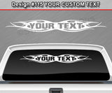 Design #115 Your Text - Custom Personalized Windshield Window Tribal Flame Vinyl Sticker Decal Graphic Banner 36"x4.25"+