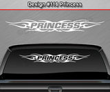 Design #116 Princess - Windshield Window Tribal Flame Vinyl Sticker Decal Graphic Banner 36"x4.25"+
