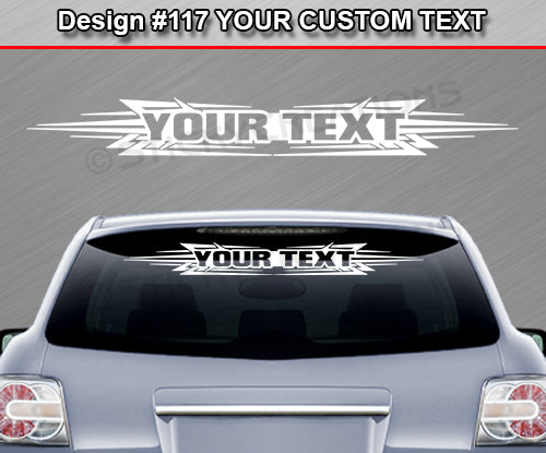 Design #117 Your Text - Custom Personalized Windshield Window Tribal Accent Vinyl Sticker Decal Graphic Banner 36"x4.25"+