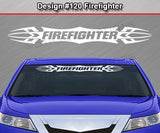 Design #120 Firefighter - Windshield Window Tribal Accent Vinyl Sticker Decal Graphic Banner 36"x4.25"+