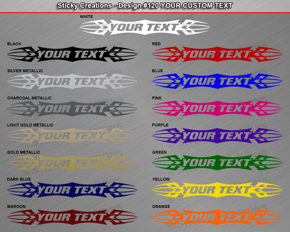 Design #120 Your Text - Custom Personalized Windshield Window Tribal Accent Vinyl Sticker Decal Graphic Banner 36"x4.25"+