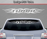 Design #121 Turbo - Windshield Window Tribal Flame Vinyl Sticker Decal Graphic Banner 36"x4.25"+