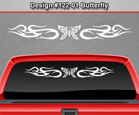 Design #122 Butterfly - Windshield Window Tribal Swirl Vinyl Sticker Decal Graphic Banner 36"x4.25"+