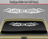 Design #122 4x4 Off Road - Windshield Window Tribal Swirl Vinyl Sticker Decal Graphic Banner Truck 36"x4.25"+