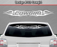 Design #122 Cowgirl - Windshield Window Tribal Curls Vinyl Sticker Decal Graphic Banner 36"x4.25"+