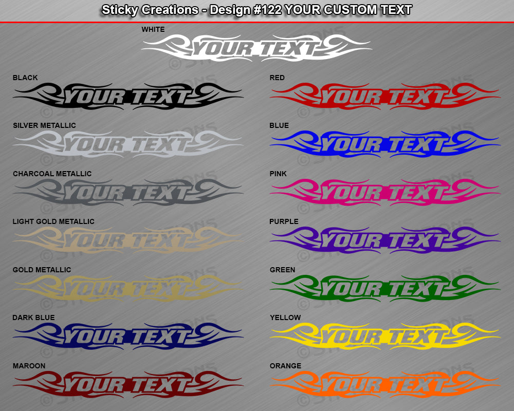 Design #122 Your Text - Custom Personalized Windshield Window Tribal Swirl Vinyl Sticker Decal Graphic Banner 36"x4.25"+