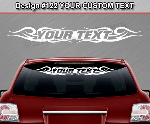 Design #122 Your Text - Custom Personalized Windshield Window Tribal Swirl Vinyl Sticker Decal Graphic Banner 36"x4.25"+