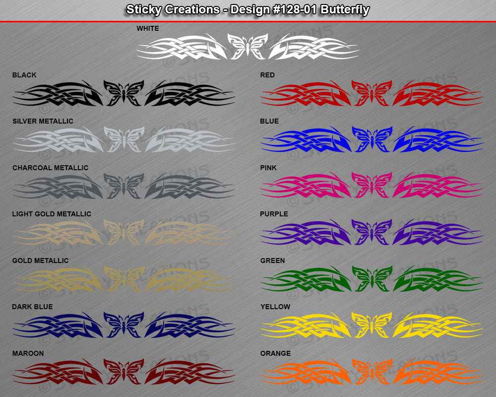 Design #128 Butterfly - Windshield Window Tribal Celtic Knot Vinyl Sticker Decal Graphic Banner 36"x4.25"+