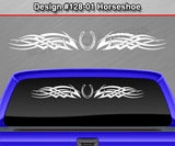Design #128 Horseshoe - Windshield Window Tribal Celtic Knot Vinyl Sticker Decal Graphic Banner 36"x4.25"+