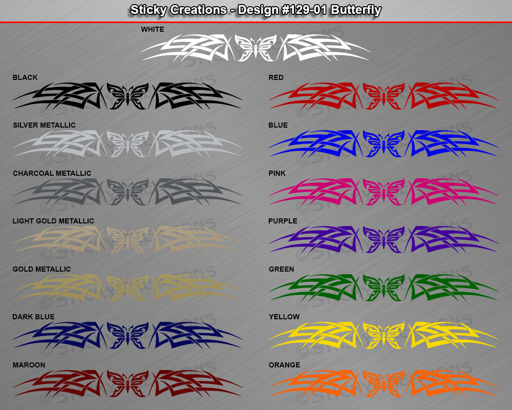 Design #129 Butterfly - Windshield Window Tribal Celtic Knot Vinyl Sticker Decal Graphic Banner 36"x4.25"+