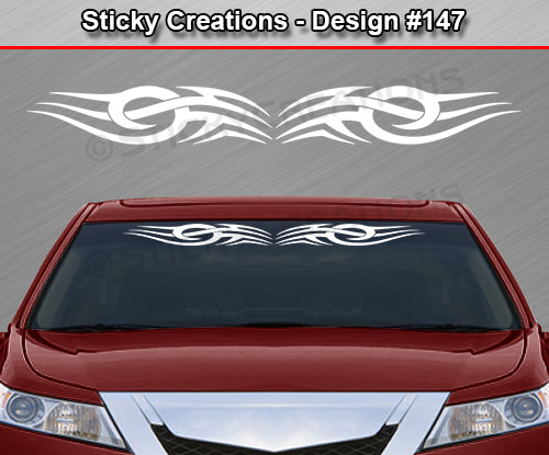 Design #147 - 36"x4.25" + Windshield Window Tribal Accent Vinyl Sticker Decal Graphic Banner