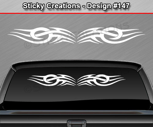 Design #147 - 36"x4.25" + Windshield Window Tribal Accent Vinyl Sticker Decal Graphic Banner