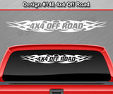 Design #148 4x4 Off Road - Windshield Window Tribal Flame Vinyl Sticker Decal Graphic Banner Truck 36"x4.25"+