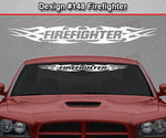 Design #148 Firefighter - Windshield Window Tribal Flame Vinyl Sticker Decal Graphic Banner 36"x4.25"+