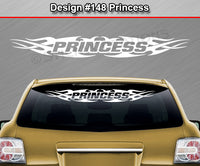 Design #148 Princess - Windshield Window Tribal Flame Vinyl Sticker Decal Graphic Banner 36"x4.25"+