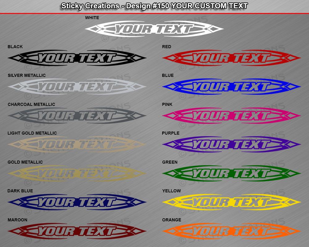 Design #150 Your Text - Custom Personalized Windshield Window Tribal Accent Vinyl Sticker Decal Graphic Banner 36"x4.25"+