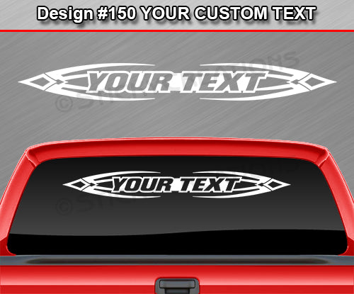 Design #150 Your Text - Custom Personalized Windshield Window Tribal Accent Vinyl Sticker Decal Graphic Banner 36"x4.25"+