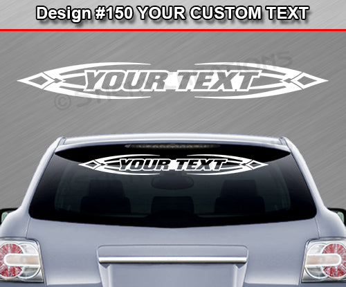 Design #150 Your Text - Custom Personalized Windshield Window Tribal Accent Vinyl Sticker Decal Graphic Banner 36"x4.25"+