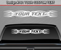 Design #161 Your Text - Custom Personalized Windshield Window Tribal Flame Vinyl Sticker Decal Graphic Banner 36"x4.25"+
