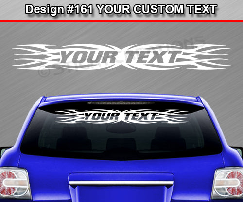 Design #161 Your Text - Custom Personalized Windshield Window Tribal Flame Vinyl Sticker Decal Graphic Banner 36"x4.25"+