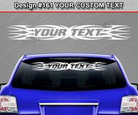 Design #161 Your Text - Custom Personalized Windshield Window Tribal Flame Vinyl Sticker Decal Graphic Banner 36"x4.25"+
