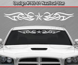 Design #165 Nautical Star - Windshield Window Tribal Accent Vinyl Sticker Decal Graphic Banner 36"x4.25"+