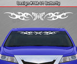 Design #168 Butterfly - Windshield Window Tribal Curls Vinyl Sticker Decal Graphic Banner 36"x4.25"+
